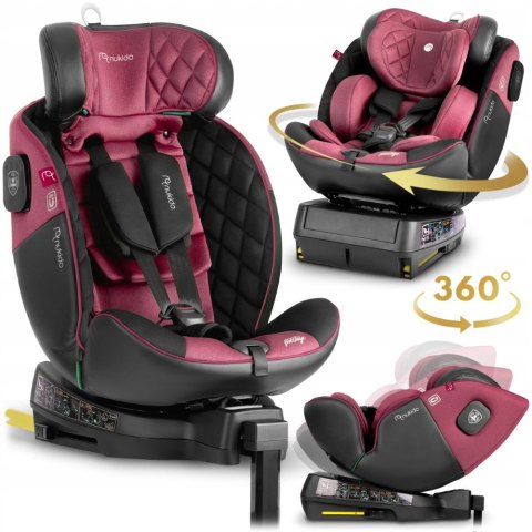 Fotelik Samochodowy Obrotowy 360° Isofix I-Size 40-150Cm, 5-Pkt, Reg.Noga
