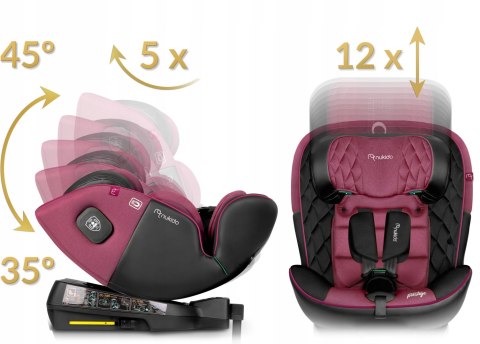 Fotelik Samochodowy Obrotowy 360° Isofix I-Size 40-150Cm, 5-Pkt, Reg.Noga