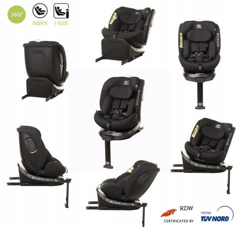 Fotelik Samochodowy Obrotowy Isofix 40-150 Cm 5-Stopniowa Regulacja I-Size