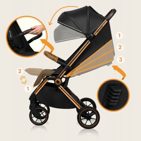 Lekki Wózek Do Samolotu Cloe 22Kg, Auto-Folding, Duże Koła, Moskitiera