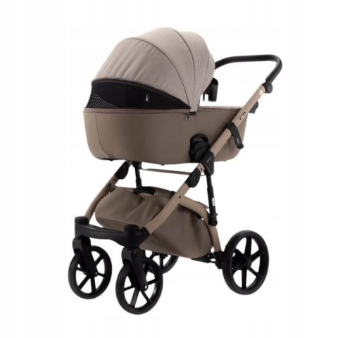 Nowy Wózek 4W1 Adamex Nola Natura 4 Cappuccino + Fotelik Buz Pro + Isofix