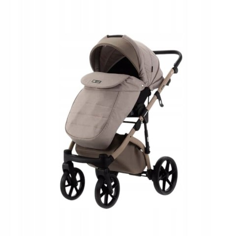 Nowy Wózek 4W1 Adamex Nola Natura 4 Cappuccino + Fotelik Buz Pro + Isofix