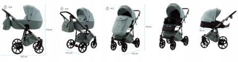 Nowy Wózek 4W1 Adamex Nola Natura 4 Cappuccino + Fotelik Buz Pro + Isofix
