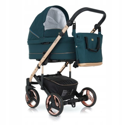 Wózek Dziecięcy 3W1 Aluminiowy Rose Gold 8,5Kg Z Amortyzacją I Hamulcem