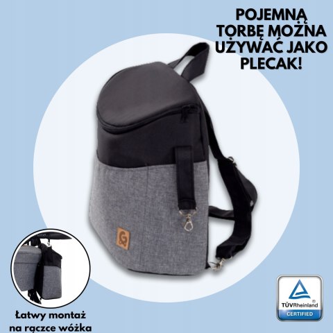 Wózek Dziecięcy 3W1 Ga.Ga.Dumi Boston - Gondola, Spacerówka, Fotelik TÜV