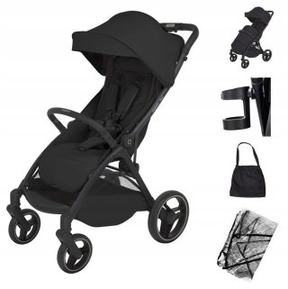 Espiro Flow Wózek Spacerowy Timeless Black Z Autofolding Folia P/Deszczową