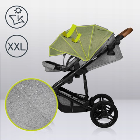 Wózek 2W1 Gondola I Spacerówka Offroad 27Cm, Amortyzacja 3-P, Duże Koła