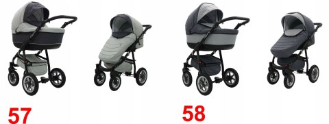 Wózek 2W1 Quero Alu Karex - Alu Rama, Wielofunkcyjny, Regulacja, Parasol
