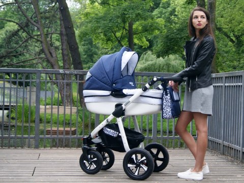 Wózek 3W1 A Dla Dzieci Do Samochodu I Bezpiecznej Jazdy 4-Stopniowa Regulacja Podnóżka