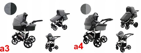 Wózek 3W1 Ln Allivio Karex - Gondola, Spacerówka I Fotelik Auto Do 11 Kg