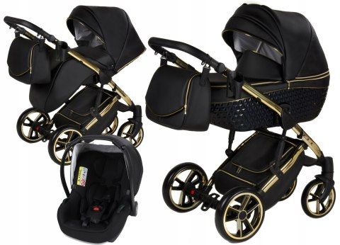 Wózek 3W1 Yukon Gt Gold - Metalizowany, Gondola, Spacerówka, Fotelik Cosmo