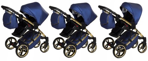 Wózek 3W1 Yukon Gt Gold - Metalizowany, Gondola, Spacerówka, Fotelik Cosmo