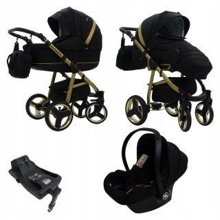 Wózek Dziecięcy Karex Quero 4W1 Alu Gold Isofix + Fotelik Samochodowy 13Kg