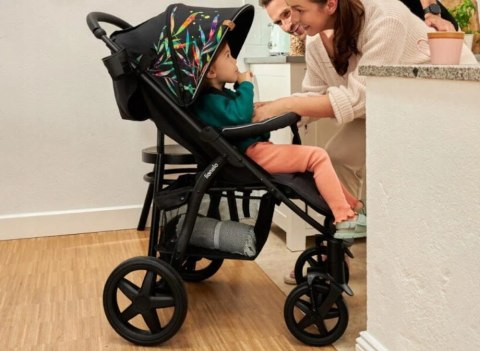 Wózek Dziecięcy Lionelo Dreamin Czarny 22Kg 5-Pkt Stelaż Koła Eva Xxl Budka