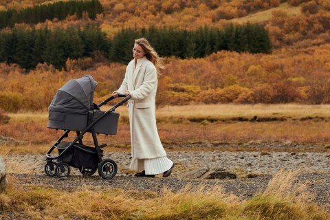 Wózek Spacerowy 2W1 Gondola Xxl I Spacerówka Premium Tkaniny Koła Terenowe