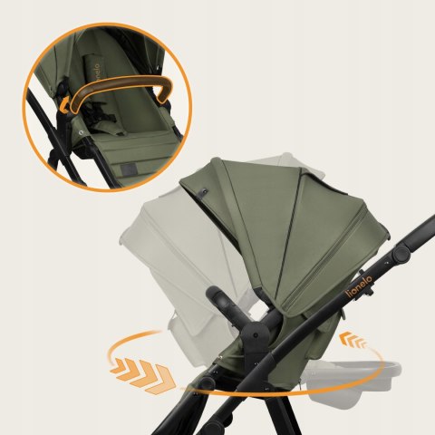 Wózek Spacerowy 2W1 Gondola Xxl I Spacerówka Premium Tkaniny Koła Terenowe