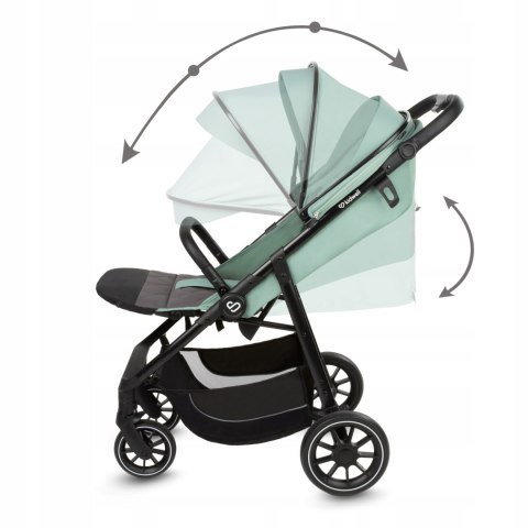 Wózek Spacerowy Kidwell Enzo 0-4 L. Budka Xxl, 5-Pas, Koła Amortyzowane
