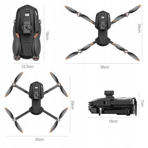 Dron 8K Wifi Gps 5G, 30Min Lotu, 3000M Zasięg, System Unikania Przeszkód, C0