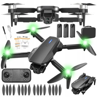 Dron Zabawka E100 Pro 2 Kamery Bezszczotkowe Wifi 3 Baterie 15-20Min Lotu