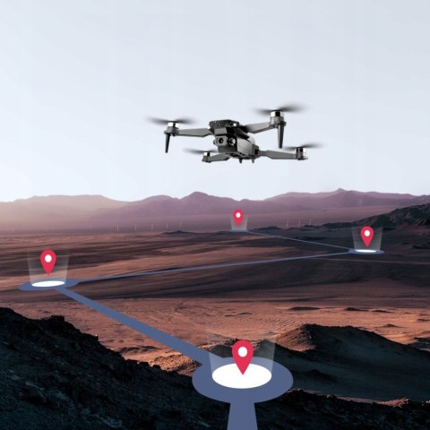 Dron Zabawka E100 Pro 2 Kamery Bezszczotkowe Wifi 3 Baterie 15-20Min Lotu