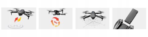 Dron Zabawka E100 Pro 2 Kamery Bezszczotkowe Wifi 3 Baterie 15-20Min Lotu