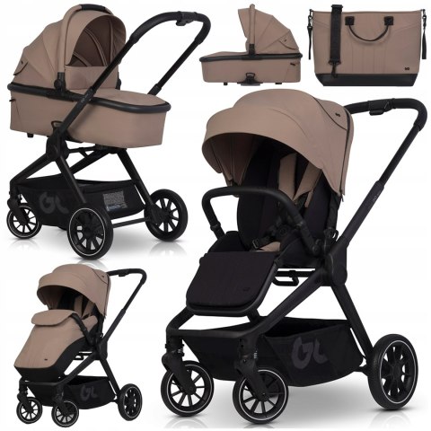 Wózek 3W1 Easygo Reva 0+22Kg Z Przekładanym Siedziskiem I Gondolą I Torbą