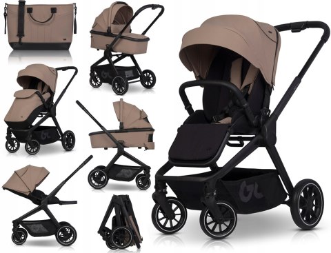 Wózek 3W1 Easygo Reva 0+22Kg Z Przekładanym Siedziskiem I Gondolą I Torbą
