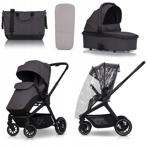 Wózek 3W1 Easygo Reva 0+22Kg Z Przekładanym Siedziskiem I Gondolą I Torbą