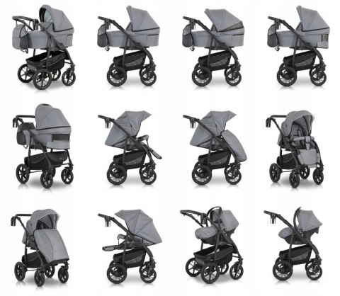Wózek Dziecięcy 3W1 Verdi Sonic Comfort Z Fotelikiem, Gondolą I Spacerówką