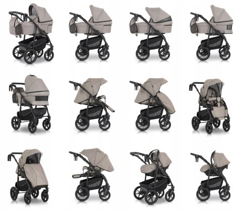 Wózek Dziecięcy 3W1 Verdi Sonic Comfort Z Fotelikiem, Gondolą I Spacerówką