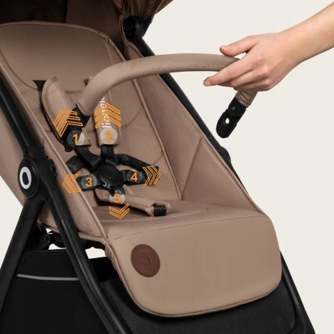 Wózek Spacerowy Lionelo Ingrid 6M-4L, Auto-Fold, Upf50+ Budka, 360° Koła