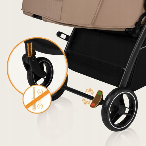 Wózek Spacerowy Lionelo Ingrid 6M-4L, Auto-Fold, Upf50+ Budka, 360° Koła