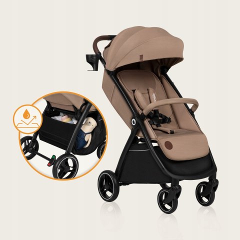 Wózek Spacerowy Lionelo Ingrid 6M-4L, Auto-Fold, Upf50+ Budka, 360° Koła