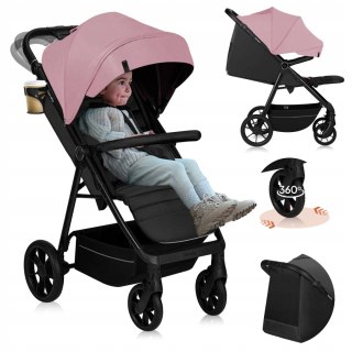 Wózek Spacerowy Lionelo Mira 22Kg, Składany, Z Dużymi Kołami I Upf50+ Budką