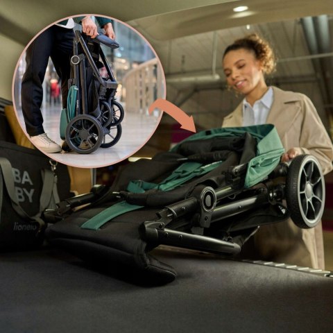 Wózek Spacerowy Lionelo Mira 22Kg, Składany, Z Dużymi Kołami I Upf50+ Budką