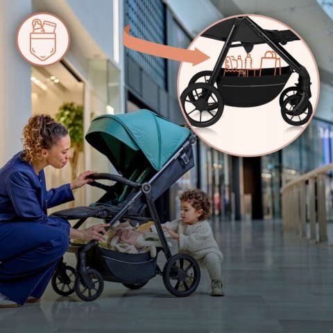 Wózek Spacerowy Lionelo Mira 22Kg, Składany, Z Dużymi Kołami I Upf50+ Budką