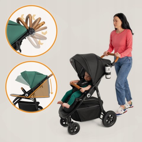 Wózek Spacerowy Lionelo Natt 22Kg - Koła 360°, Amortyzacja, Budka Upf50+