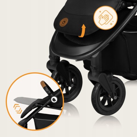 Wózek Spacerowy Lionelo Natt 22Kg - Koła 360°, Amortyzacja, Budka Upf50+