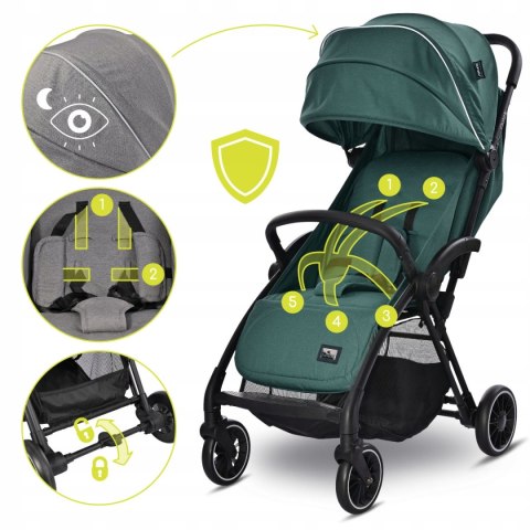 Wózek Spacerowy Lorelli Quick 6M-4L 22Kg Auto Składanie 360° Koła Xxl Budka
