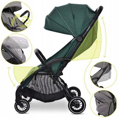 Wózek Spacerowy Lorelli Quick 6M-4L 22Kg Auto Składanie 360° Koła Xxl Budka