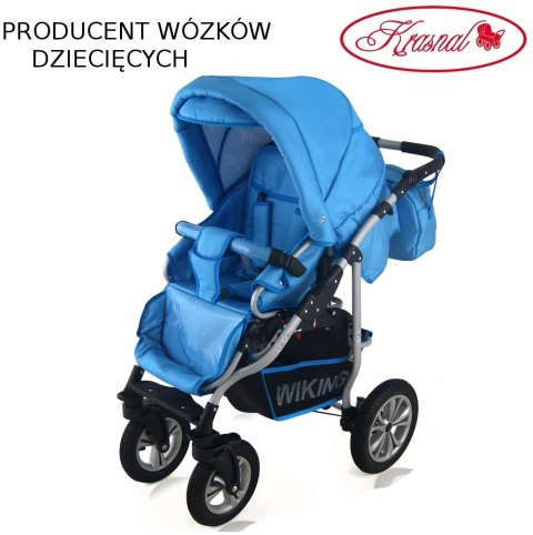 Wózek Spacerowy Wiking 3W1 Z Piankowymi Kołami Regulacja Podnóżka / Ilość Pozycji 5