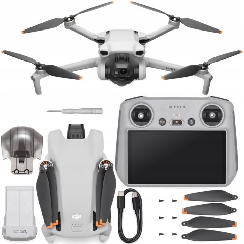 Dron Dji Mini 3 Dji Rc 4K 38 Min Lotu 3-Osi Ultra Gimbal True Vertical 249G