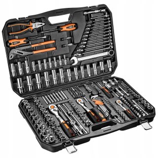 Neo Tools Zestaw Kluczy Nasadowych 233 Szt. 1/2, 3/8, 1/4 Crv Walizka