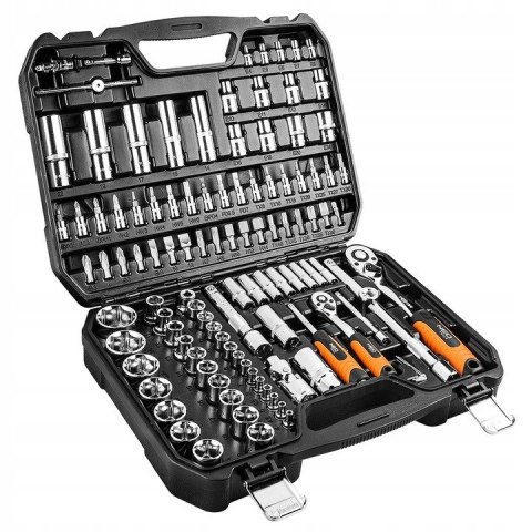 Neo Zestaw Kluczy Nasadowych 110 Elementów - Torx, Bity, Satyna, Walizka
