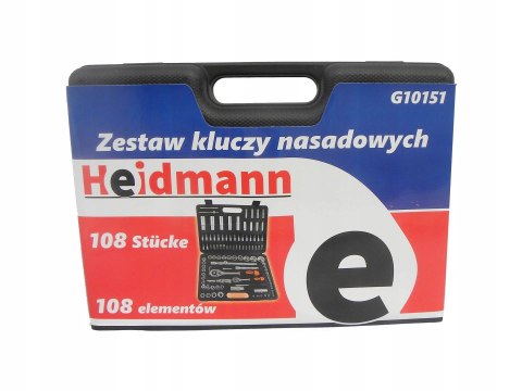 Zestaw 108 Elementowy Kluczy Nasadowych I Bitów Crv 1/4 I 1/2 Walizka