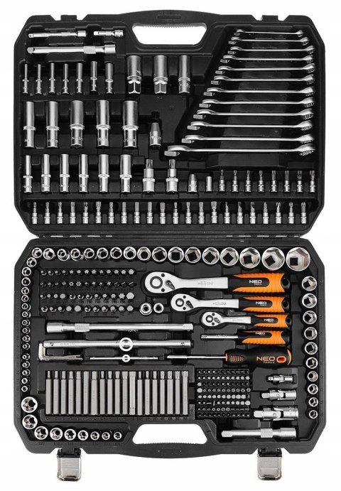 Zestaw 300 Elementów Kluczy I Nasadek 1/2,3/8,1/4 Neo Tools 10-218 Walizka