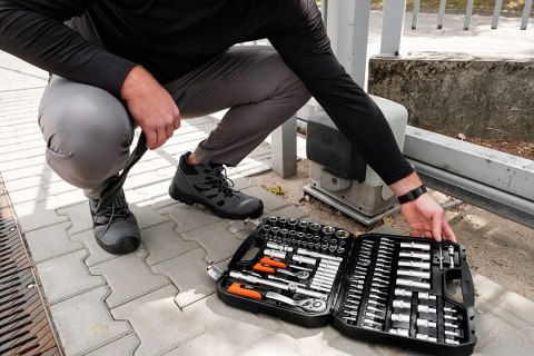 Zestaw Kluczy I Nasadek 110 El. 1/2 & 1/4 Neo Tools 10-211 - Do Serwisu