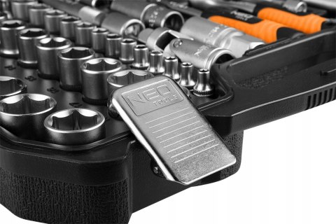 Zestaw Kluczy I Nasadek 110 El. 1/2 & 1/4 Neo Tools 10-211 - Do Serwisu