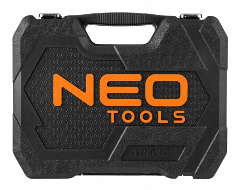 Zestaw Kluczy I Nasadek 110 El. 1/2 & 1/4 Neo Tools 10-211 - Do Serwisu