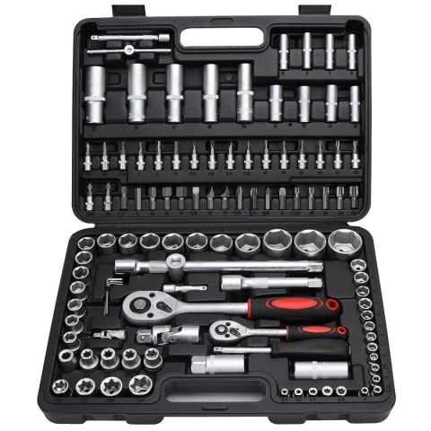 Zestaw Kluczy Nasadowych 108 El. Retoo - Walizka, Torx, Bity, Organizacja